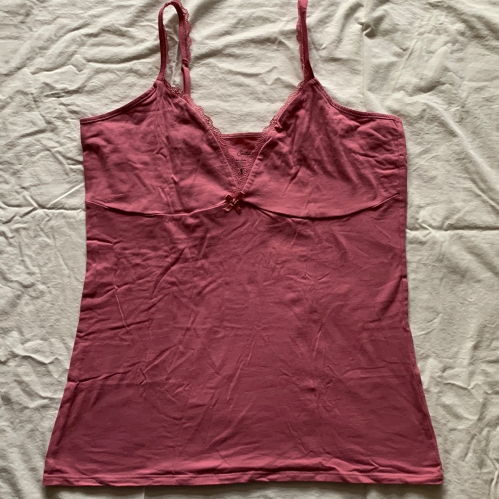 Pact cami with adjustable straps size xl never worn. Vintage rose color